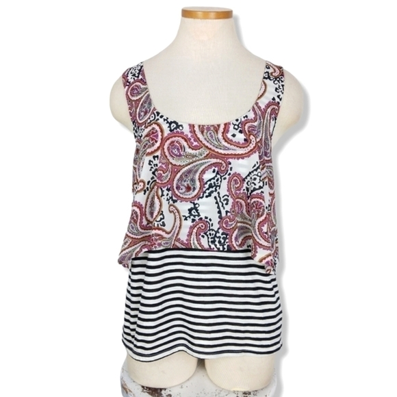 Anthropologie Meadow Rue Mix Media Tank Top Size Medium - Picture 2 of 9